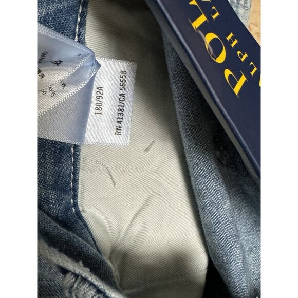 Polo Ralph Lauren Sz 36 Men’s Shorts Carpenter Jean Blue Denim Retro Style New - Picture 6 of 6